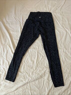 lululemon athletica Black Subtle Leopard High-Rise Leggings